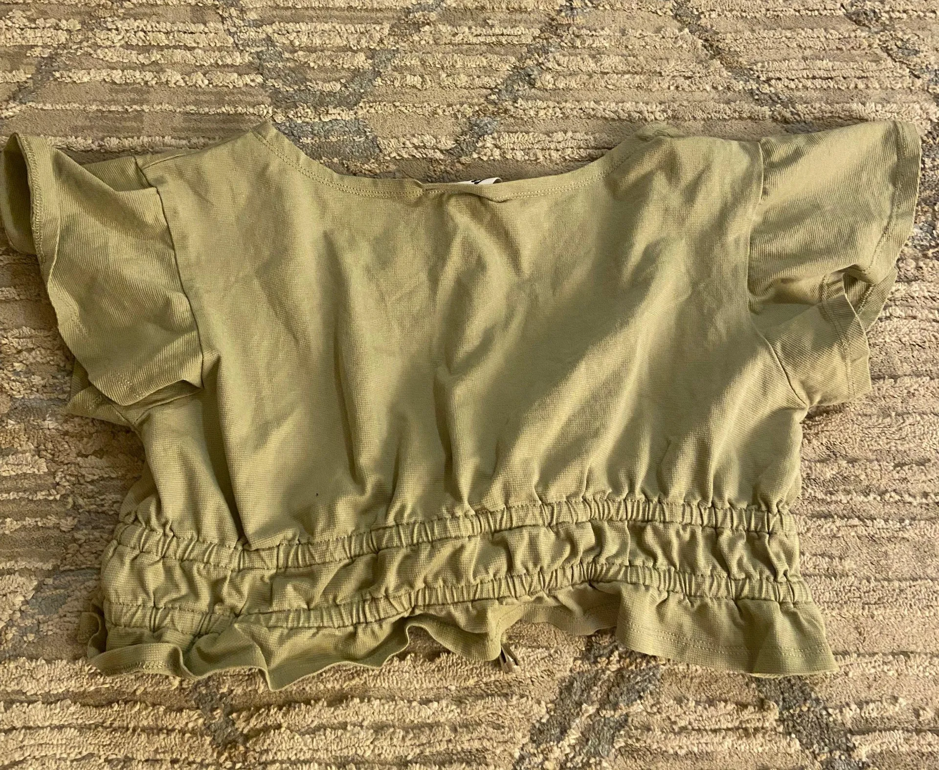 Green Front Tie Crop Top - Image 4