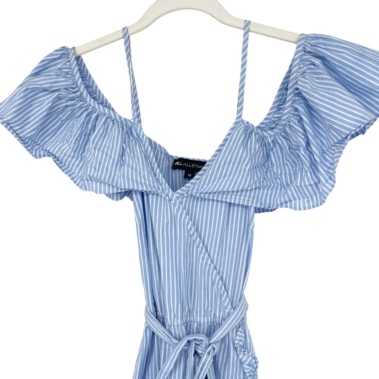 Jill Stuart Blue Striped Midi Dress - Image 7