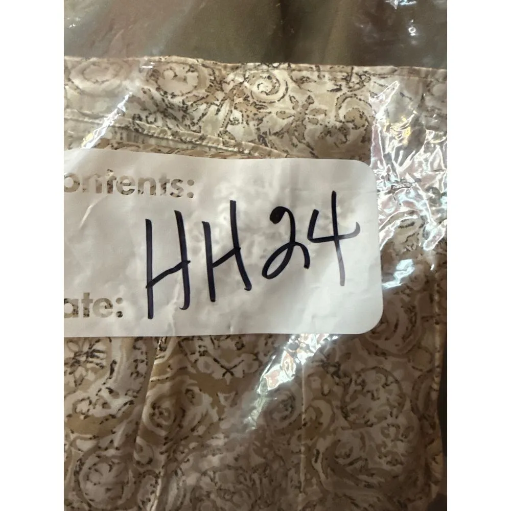 Tahari Pull On Pleated Mini A-Line Skirt 100% Silk Paisley Cream Women's Size 12 - Image 11