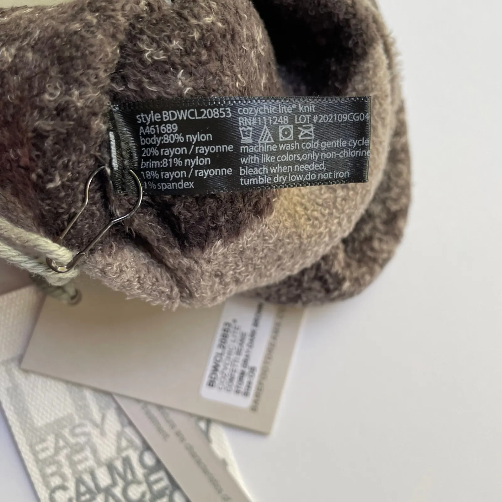 Barefoot Dreams Confetti Beanie Storm Gray Dark Brown Cozychic Lite NEW - Image 7