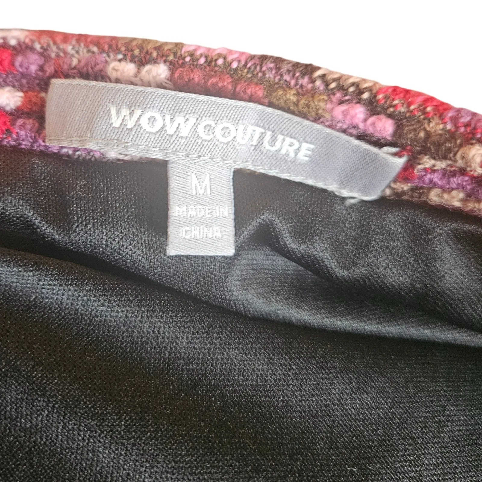 Wow Couture Strapless Mini Dress Purple Pink Textured Party Bodycon‎ - Image 4