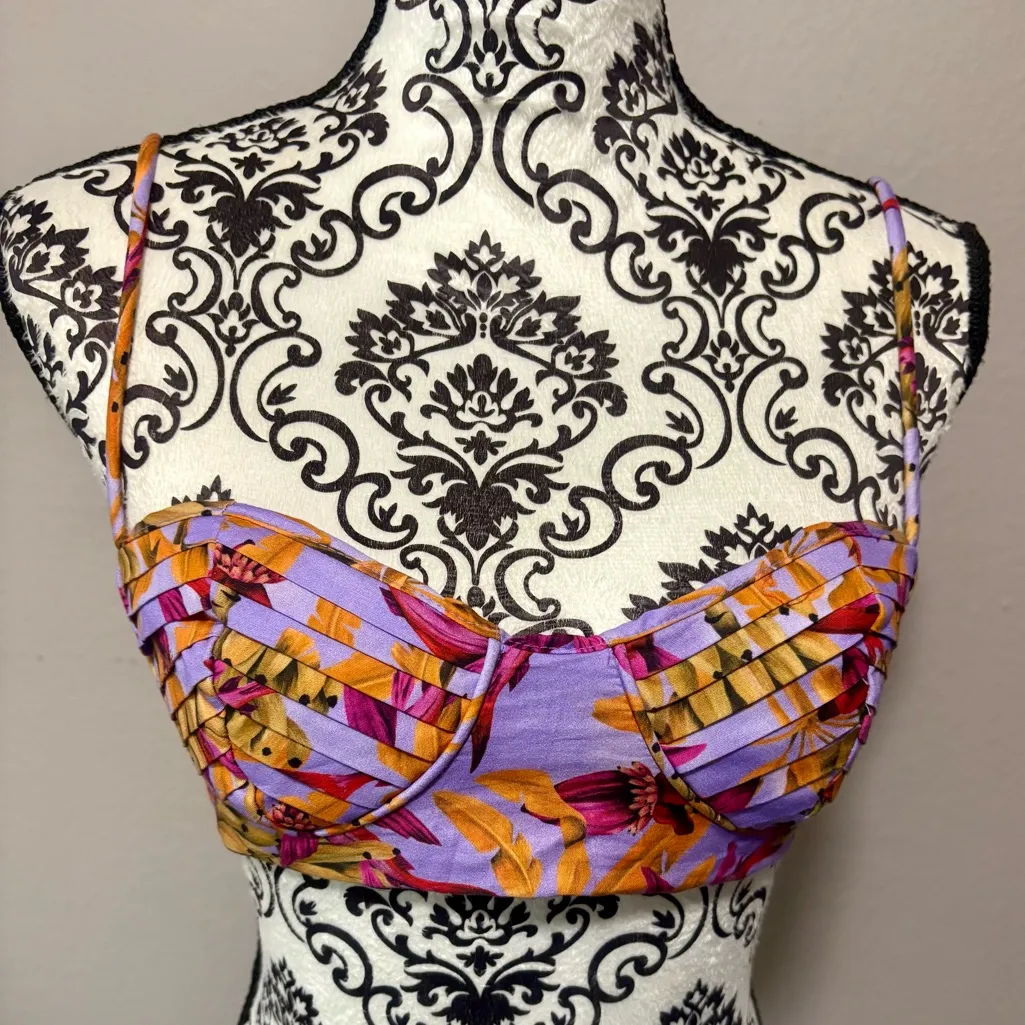 Farm Rio  Banana Pingo Printed Bralette Top - Image 6
