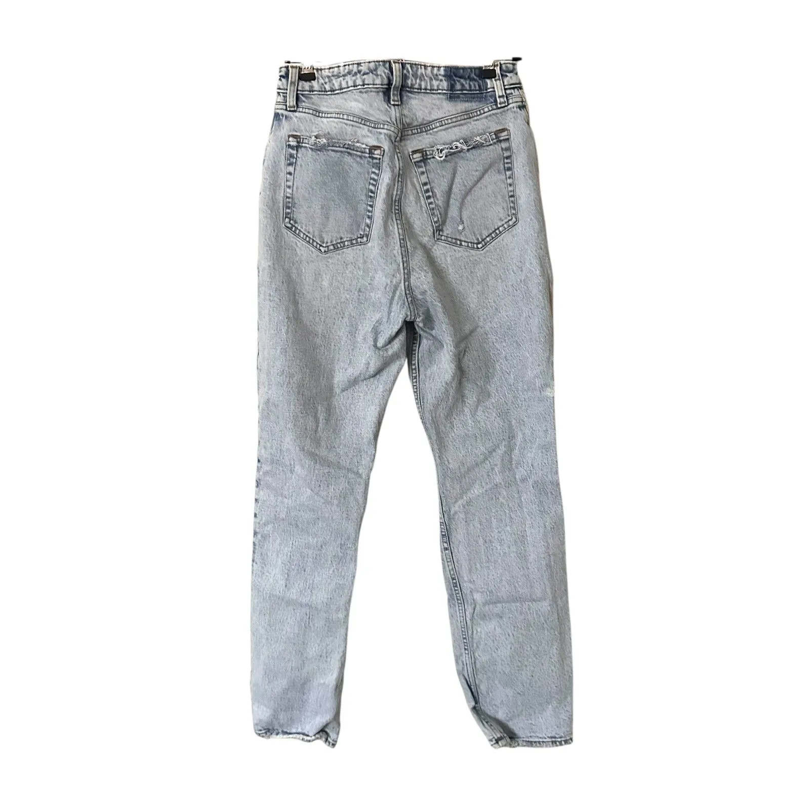 ABERCROMBIE & FITCH Dad Curve Love High Rise Distressed Denim 27/4R - Image 4