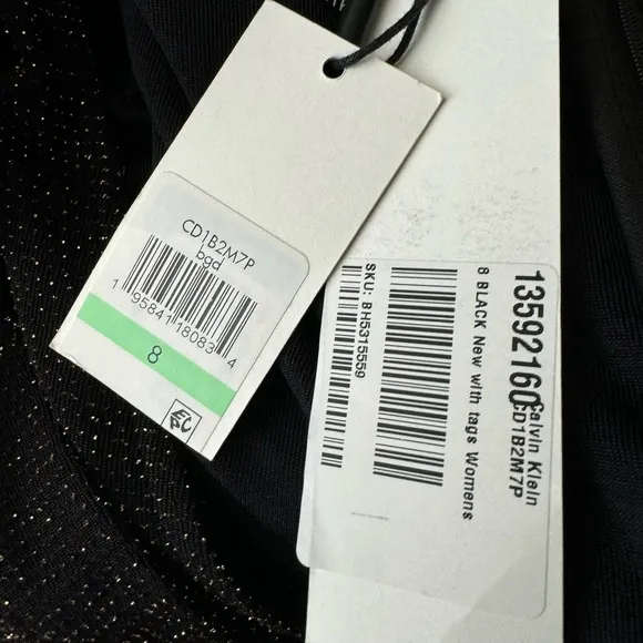 Calvin Klein Glitter-Knit Gathered-Waist‎ Dress Size 8 NWT - Image 12