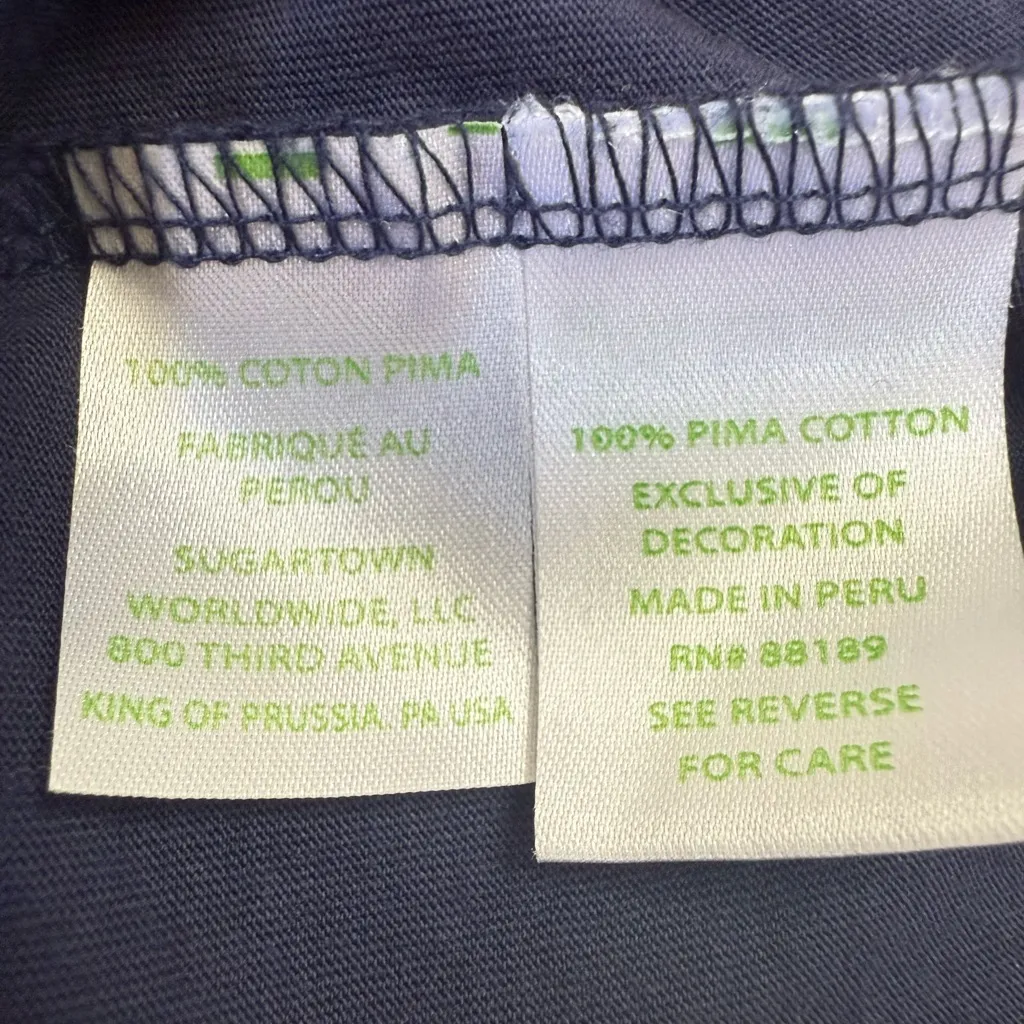 LILLY PULITZER Brewster Navy Blue Pima Cotton Shift Dress – Small - Image 6