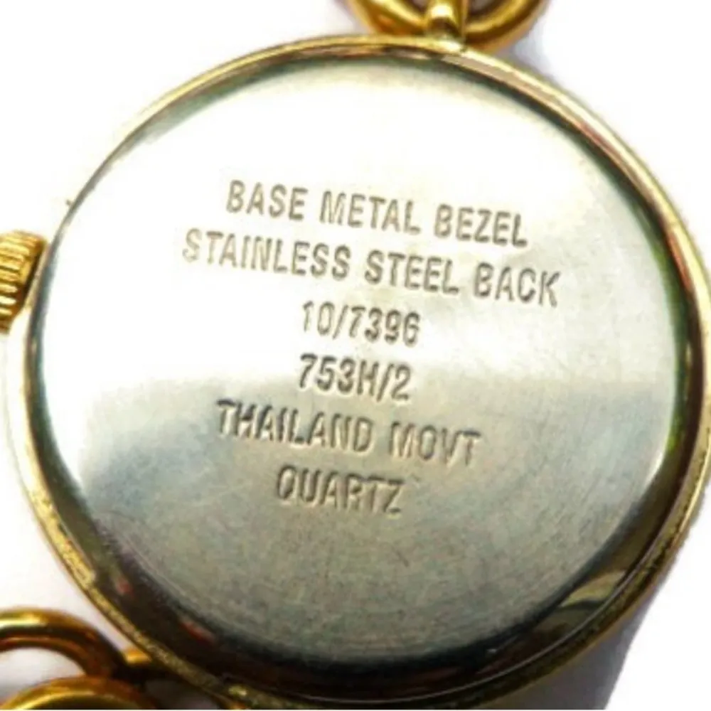 Anne Klein Women's Chunky  Bracelet Watch Gold Faux Pearl Wrap Bracelet - Image 9