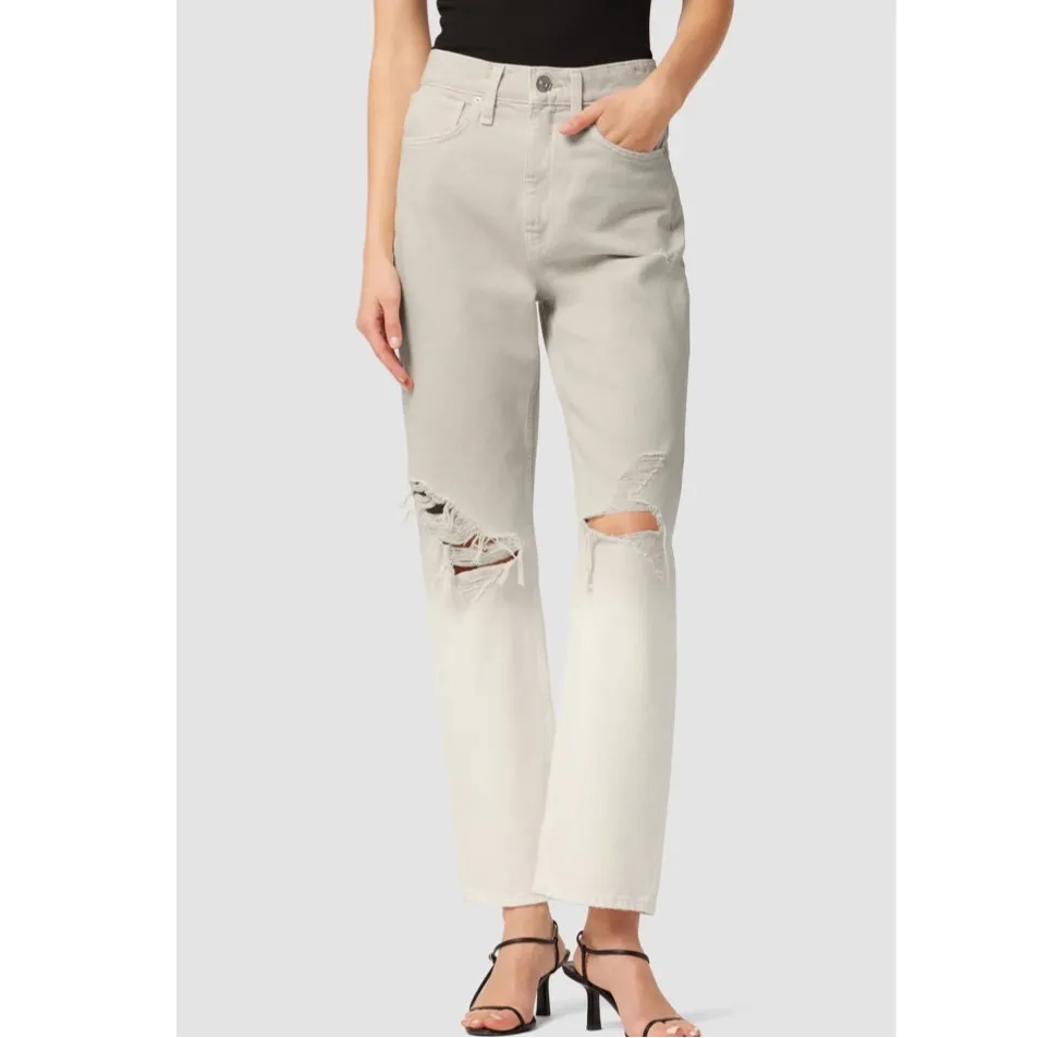 NWOT $225 HUDSON Women's Jade High Rise Straight, Loose Fit Jean  SZ-29 - Image 3