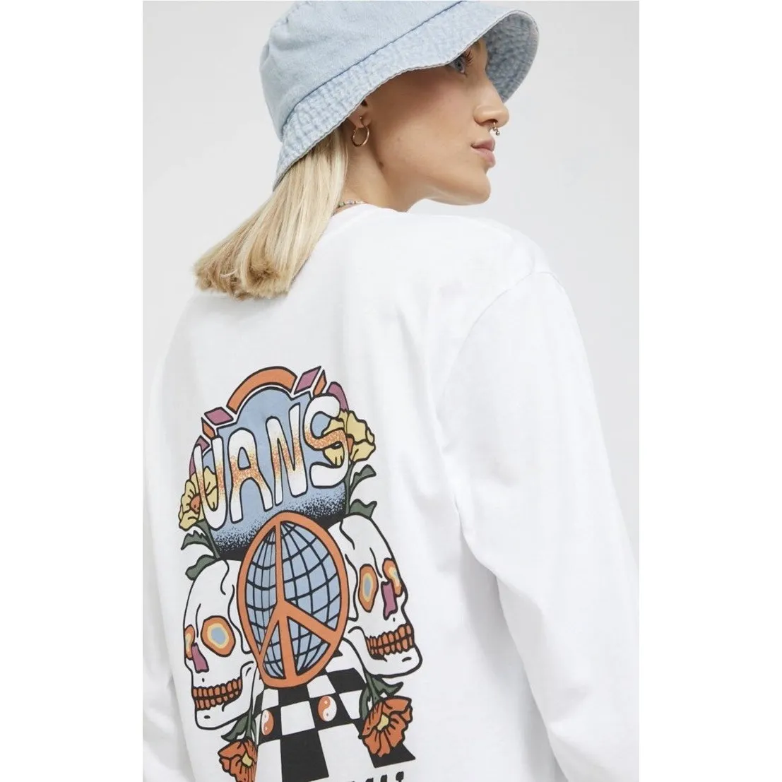 Y2K‎ VANS Glow Bully Womens Crop Tee Super Cool Street wear - Size S STREETWEAR - Image 9