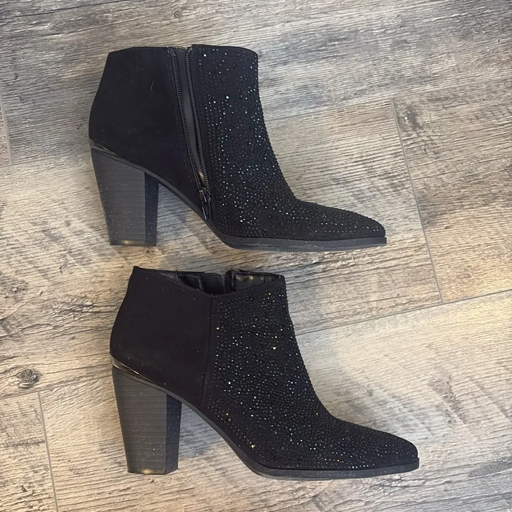 Jennifer Lopez Black Sparkly Going Out Booties 🖤✨ - Image 4