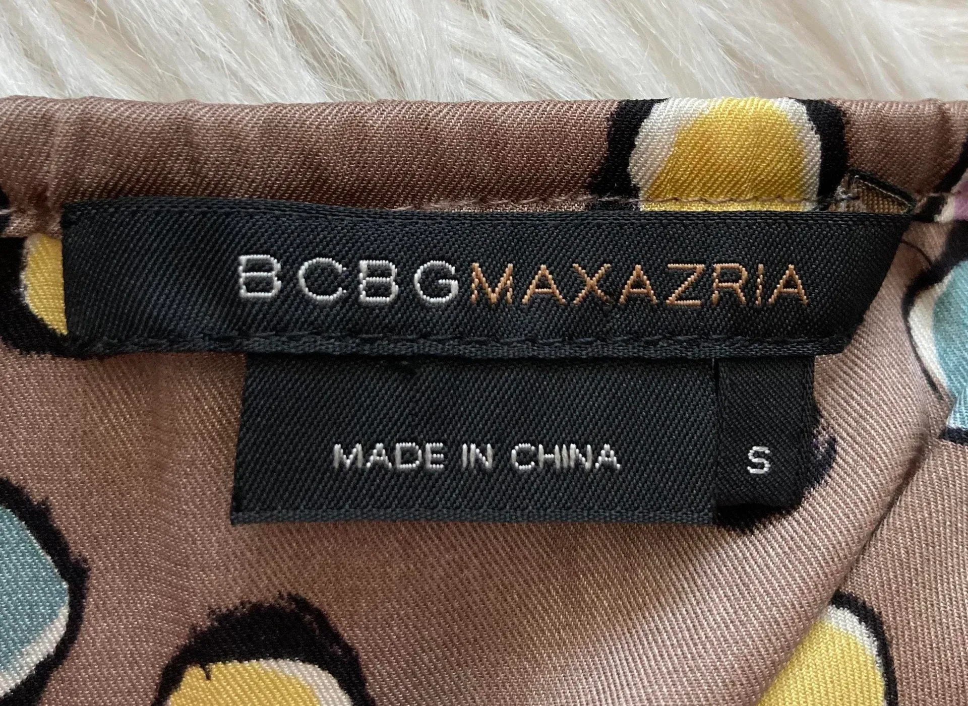 BCBGMAXAZRIA Multicolor Dot Silk Halter Top - Image 8