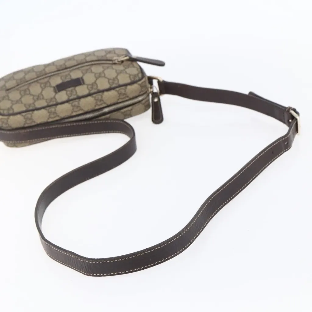  GG Supreme Shoulder Bag PVC Beige Gold 201447 Authentic - Image 7