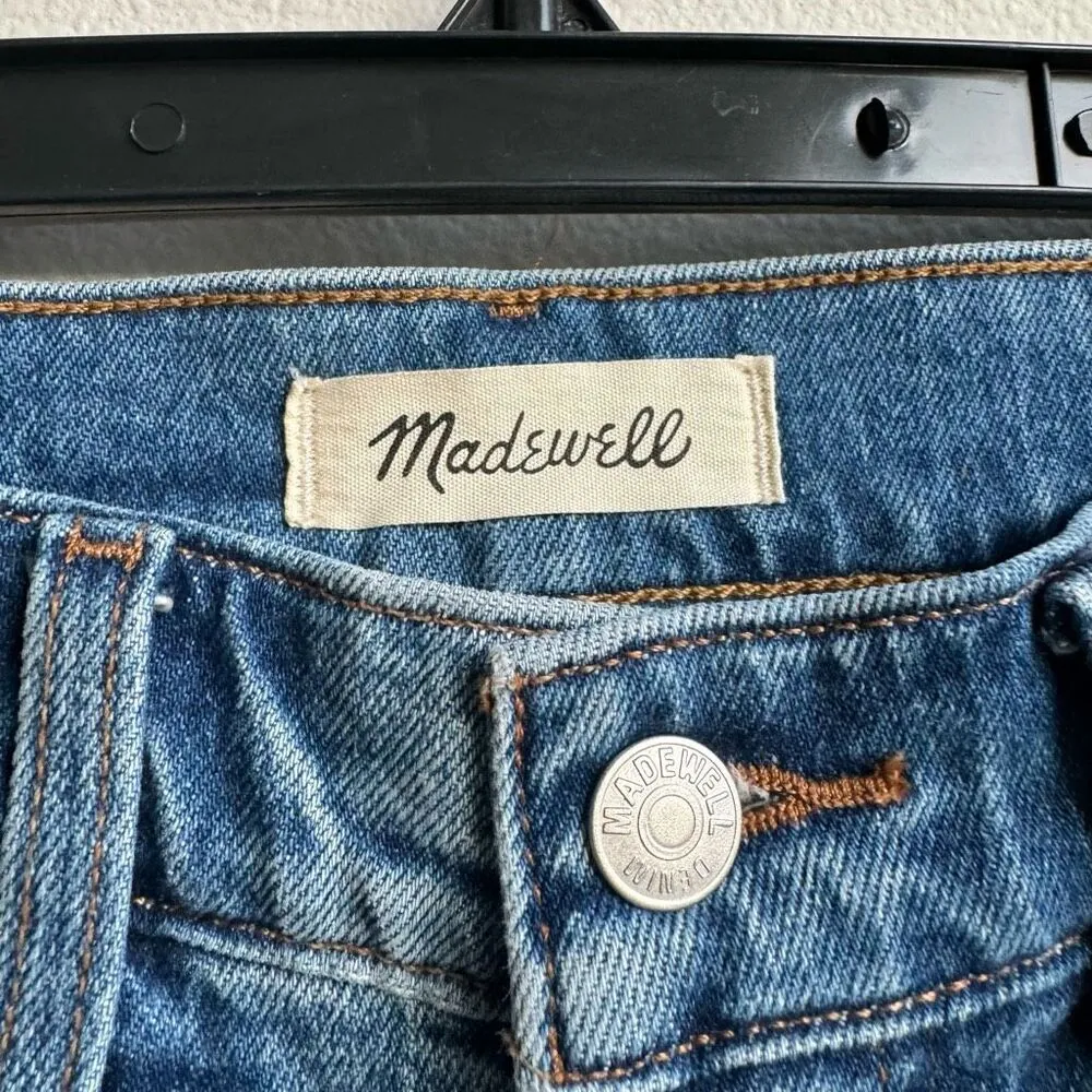 Madewell The Perfect Vintage Straight Jean in Earlwood Wash Solid Blue Size 26 - Image 4