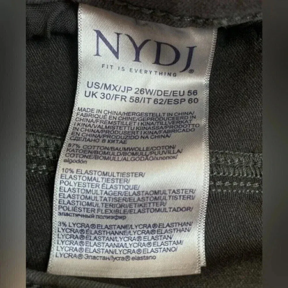 NYDJ Higher Rise Ami Skinny Jeans Color GILT Size 26W - Image 3