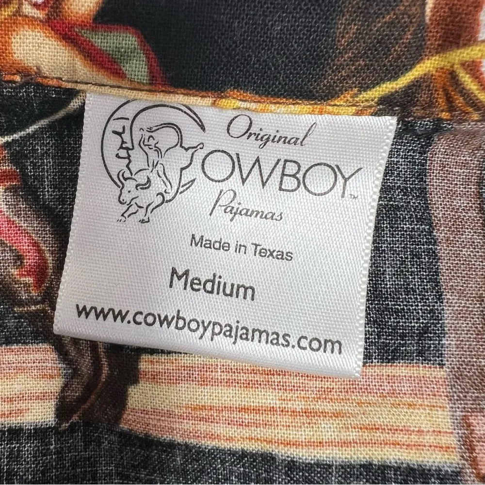 Vintage Cowgirls Night Shirt by Cowboy Pajamas Black Size M - Image 4