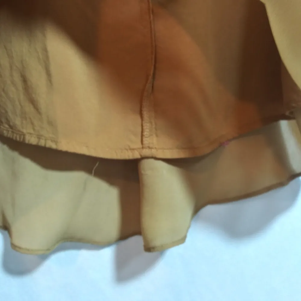 Cheryl Crown Embroidered Mustard Mock Neck Sleeveless Top Boho Retro Size XS Yellow - Image 10