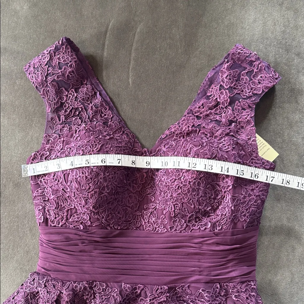 Women’s Chiffon & Lace Appliqué Full Length V - Image 8