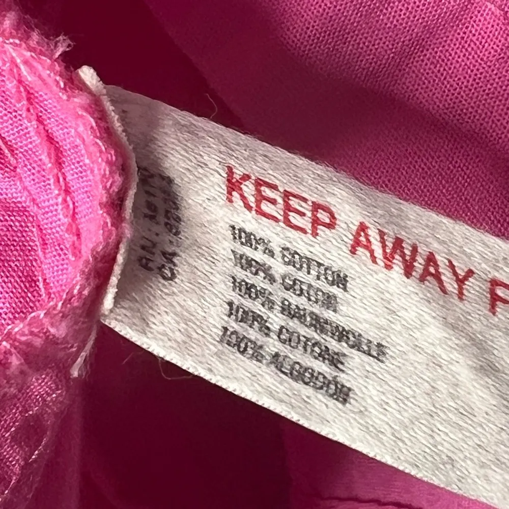 Free People Y2K Pink Ruffle Crop Top Sweetheart Bubble Hem Tie Back Sweet Size L - Image 8