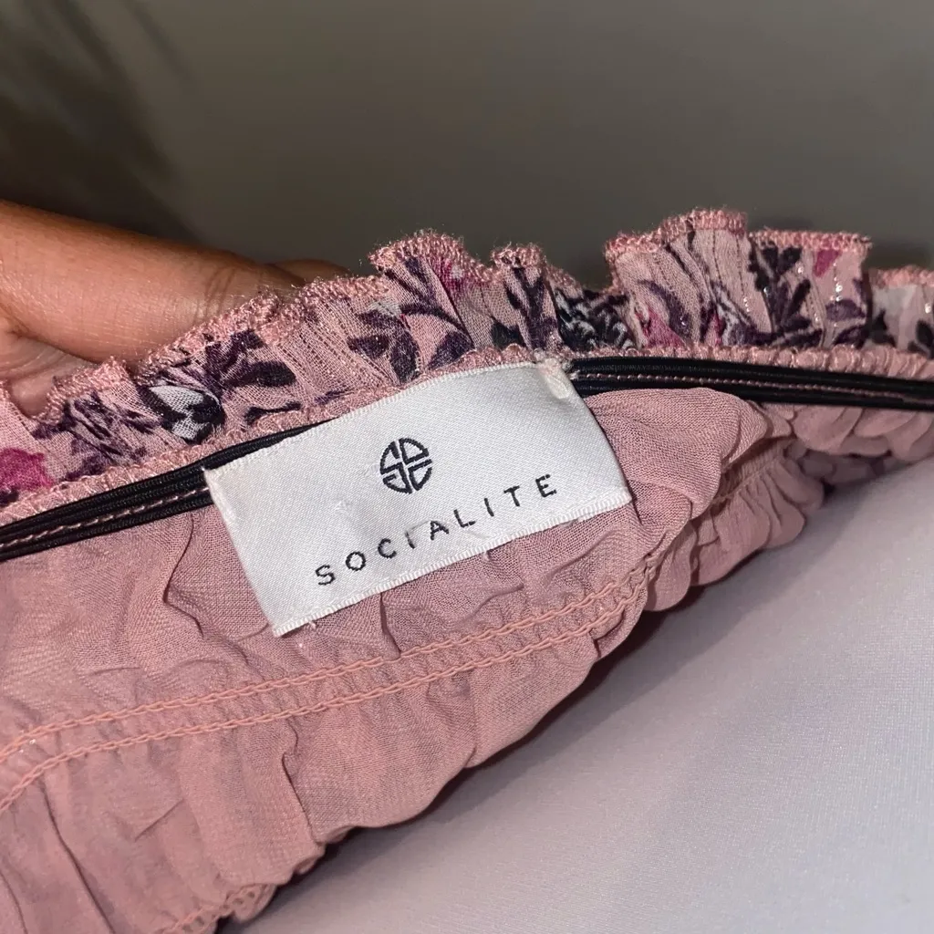 Socialite whimsical fairycore floral off the shoulder long sleeve top - Image 8