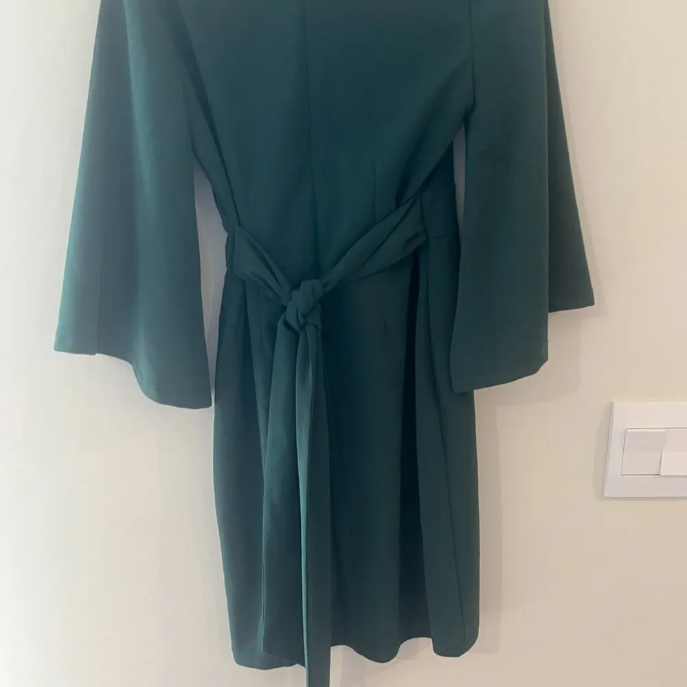 Lulus Glimpse of Glamour Forest Green Bell Sleeve Bodycon Mini Dress | Size S - Image 14