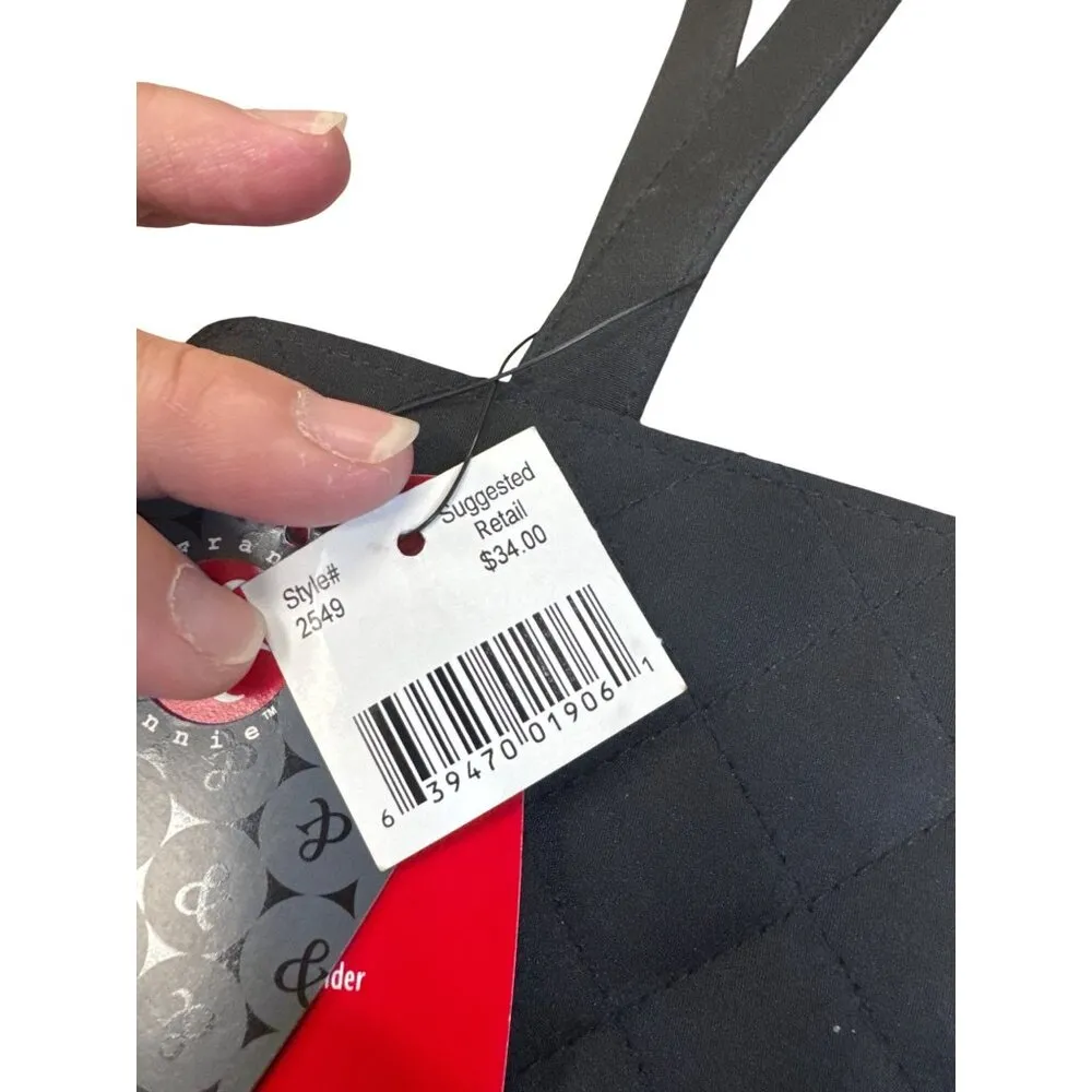 Frankie Johnnie womens black quilted Shoulder hand bag SKU8145 - Image 4