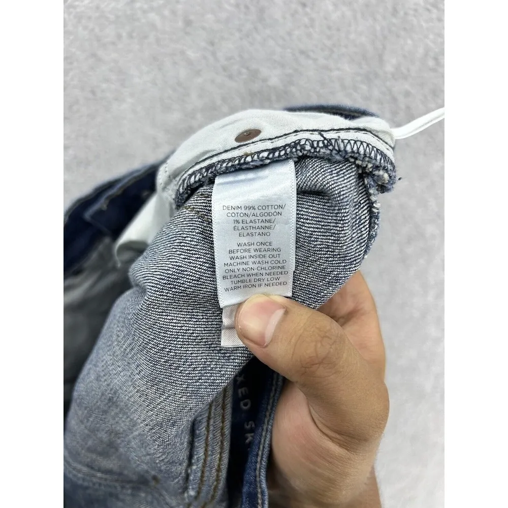 LOFT Ann Taylor Women's Blue Denim Jeans Size 2 Relaxed Skinny Distressed - Image 4