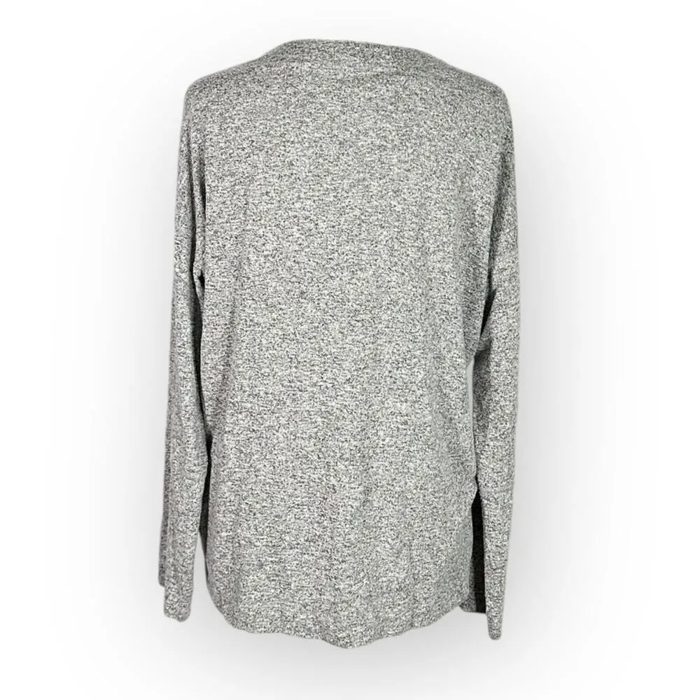 Rails‎ Leigh Pullover Sweater Women's Small Gray Long Sleeve Lace Up Front - Image 4