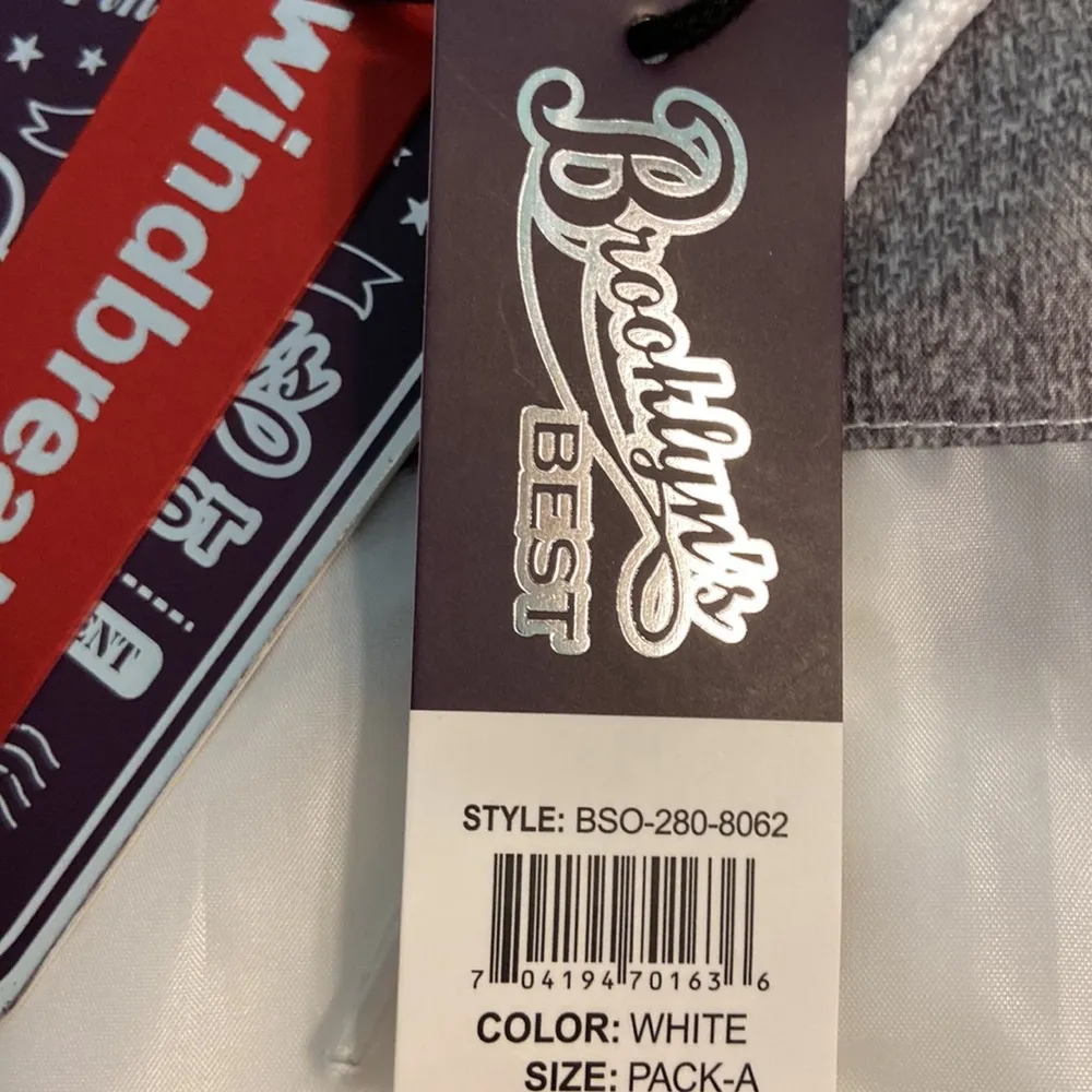 Brooklyn Best Windbreaker Stylish Gray and White Wodens’s Jacket size L Size L - Image 8