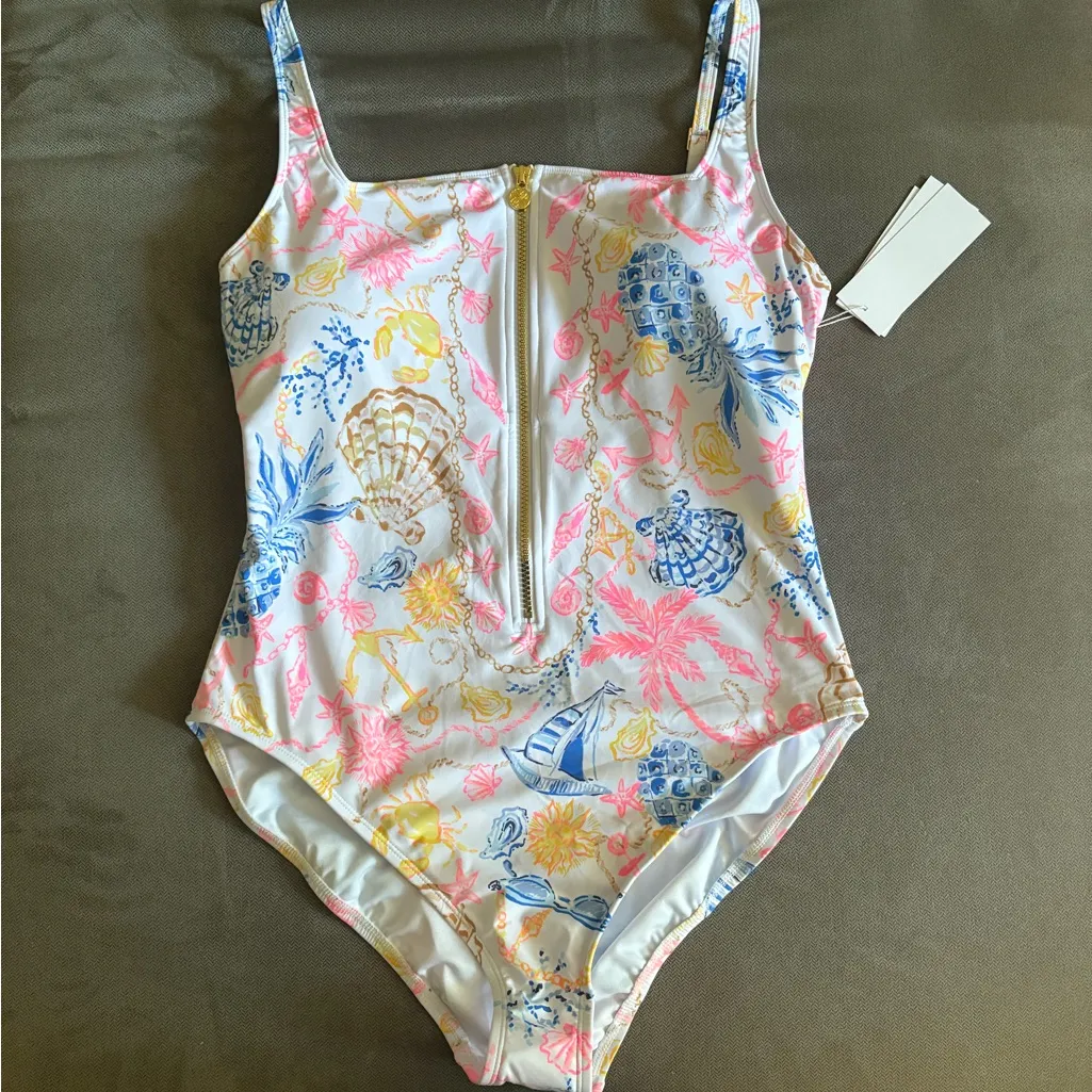 Lilly Pulitzer NWT  Emil One Piece Swimsuit barefoot beachcomber - Image 2