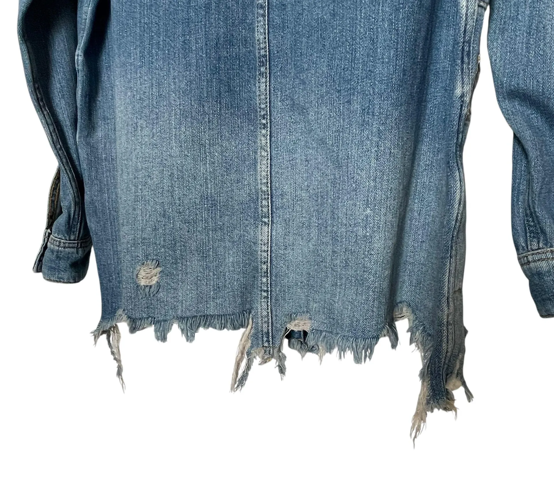 Moonchild Denim Jean Jacket Shacket Oversized XS - Image 8