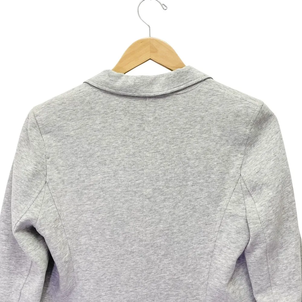 Boston Proper Jersey Knit Single Button Blazer Light Heather Gray Women’s Size 2 - Image 10