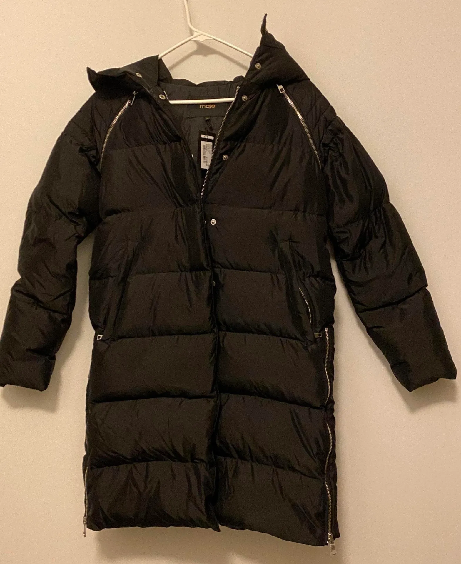 Grenadina Zip-detailed Quilted Shell Hooded Down Coat Black - Image 5