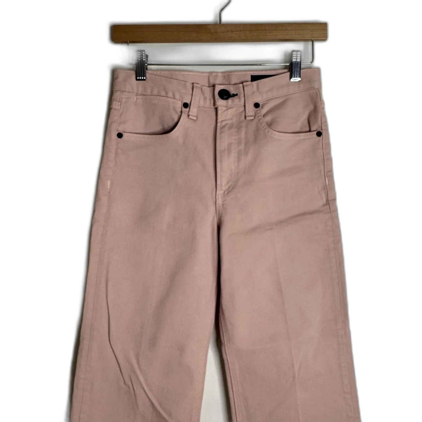 rag & bone Jeans Womens 25 Pink Straight Leg Denim 5-Pocket Made in USA Stretch - Image 2