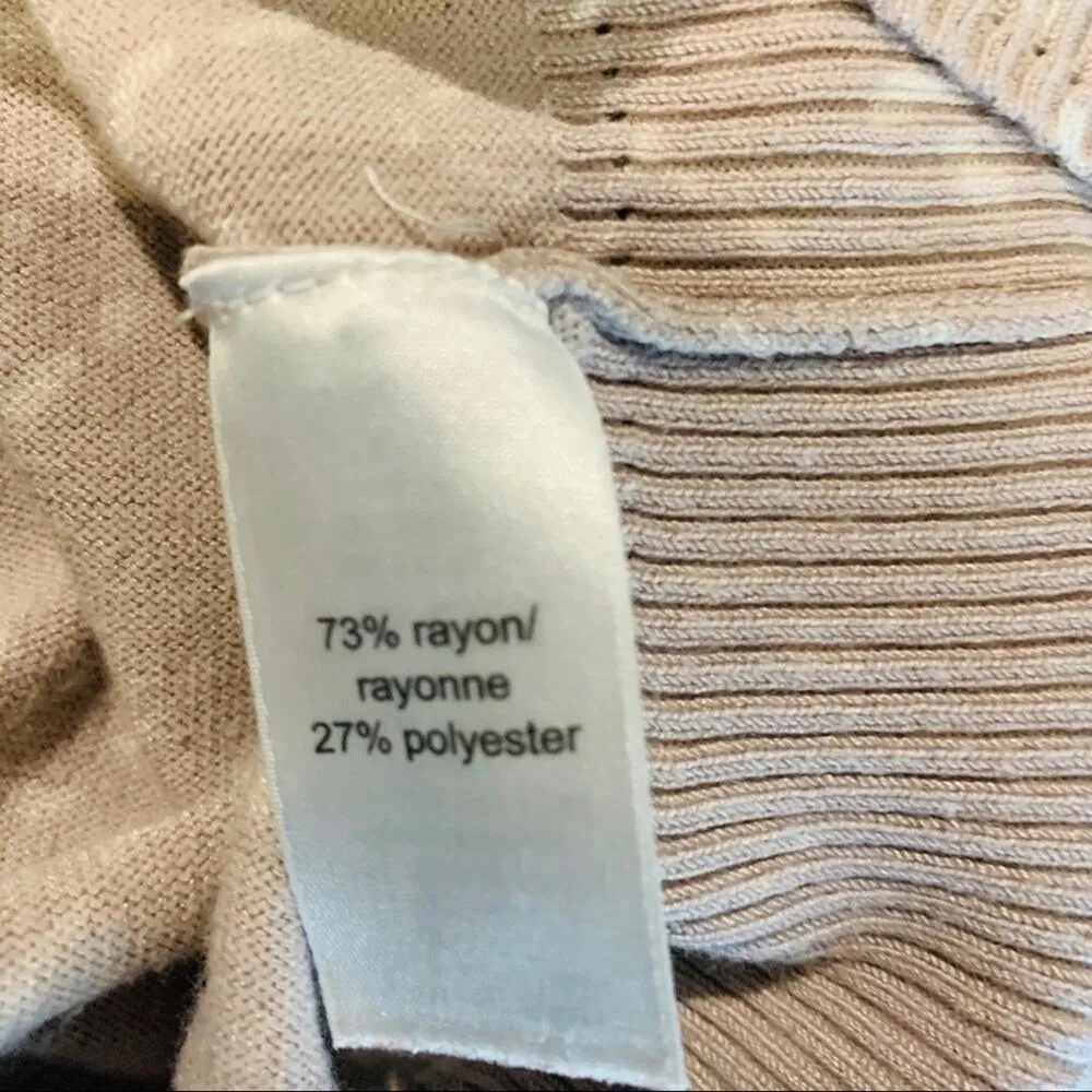 Maurice's Taupe Cream Patterned Cardigan Medium - Image 5