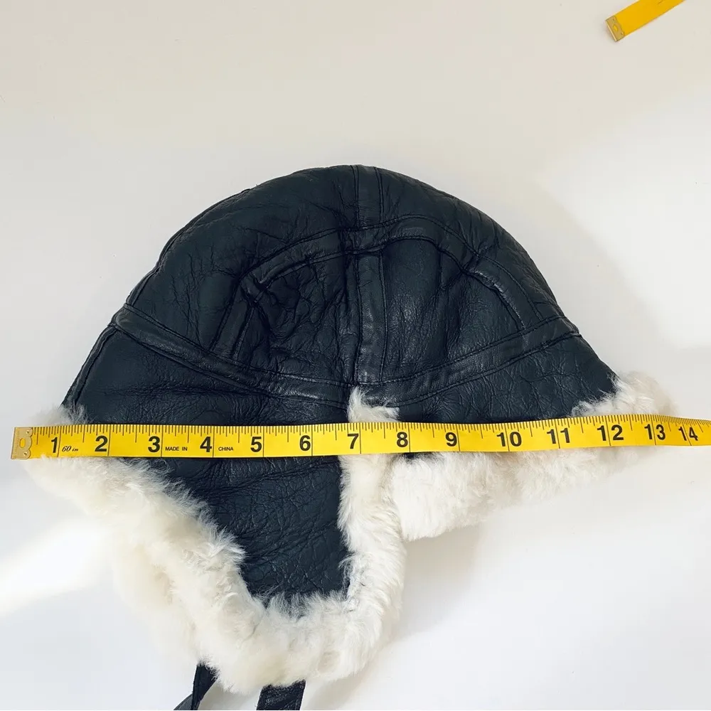 Source Unknown Leather trapper hat - Image 4