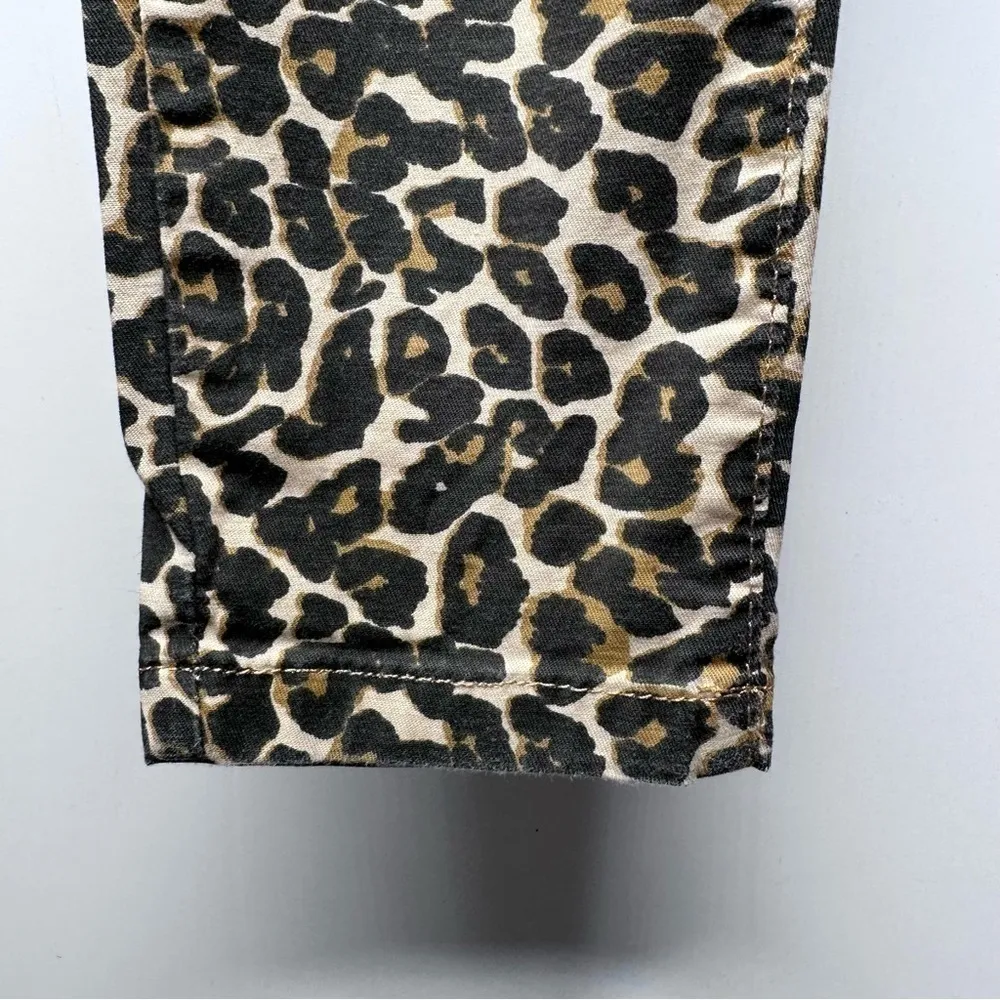 Free People We The Free Leopard Print High-Rise Skinny Jeans Size 27 - Image 5