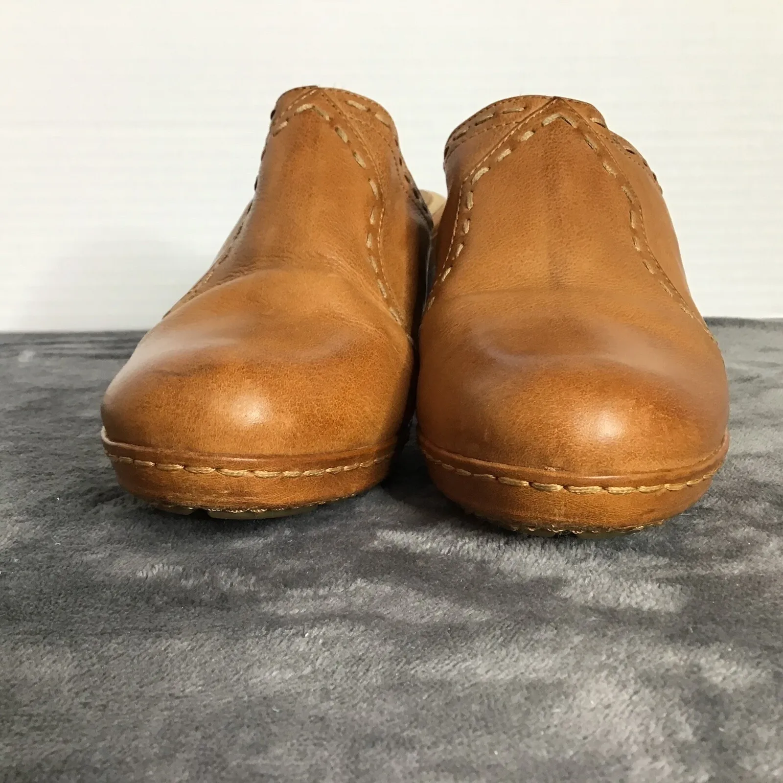 Frye Candy Pickstitch Leather Clogs Size 9M Clunky Heel's‎ Closed Toe - Image 3