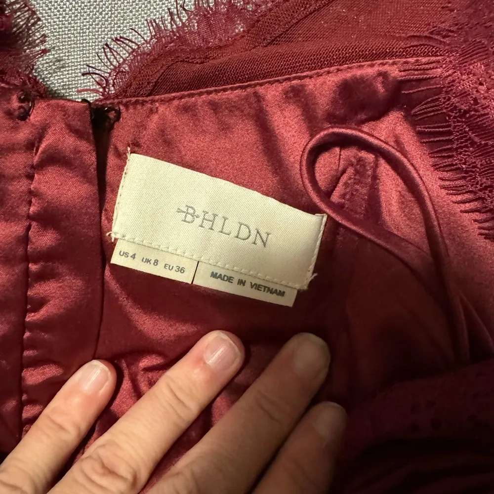 BHLDN Burgundy Maxi Dress - Image 3