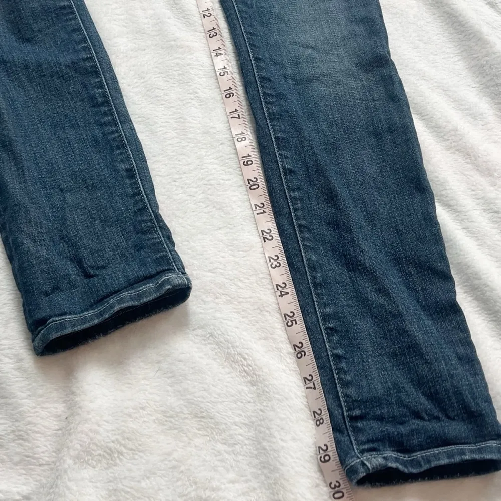 7 For All Mankind Gwenevere Skinny Jeans Medium Wash Low Rise Denim Size 25 - Image 3