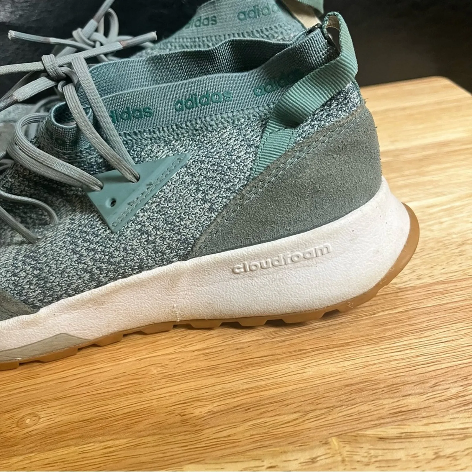 Adidas Green Cloudfoam Quesa‎ Sneakers Size 9 - Image 7