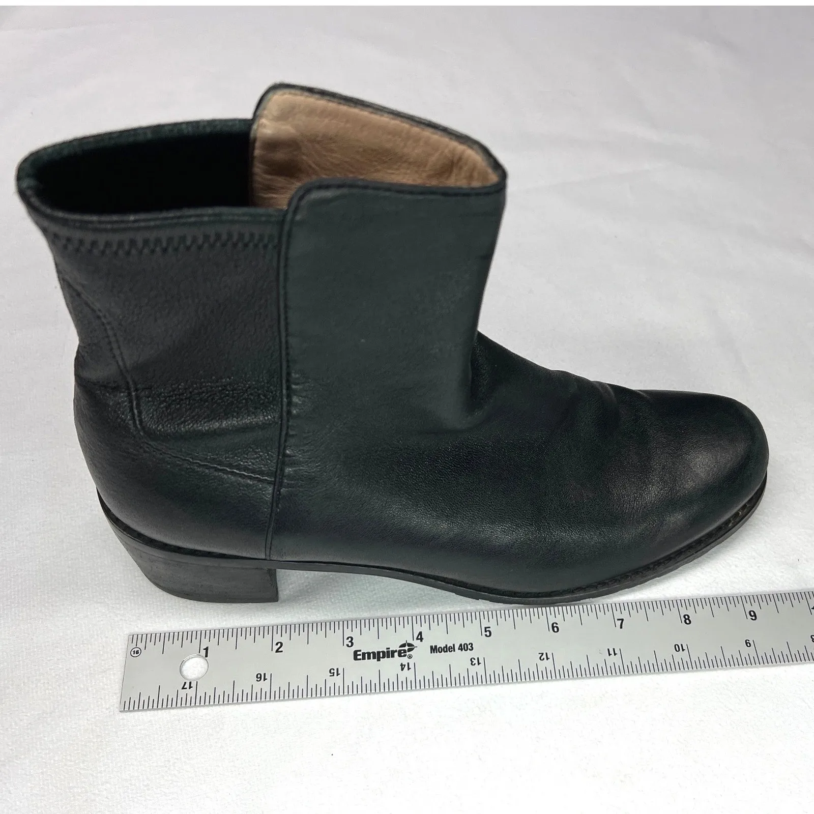 Stuart Weitzman Easyon Reserve 5050 Ankle Boots Black Stretch Leather 6.5 EUC - Image 10