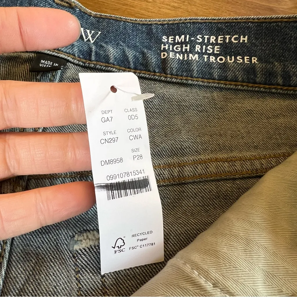 J. Crew Petite Trouser Jean in Charlotte Wash Blue Size 28P NWT - Image 10