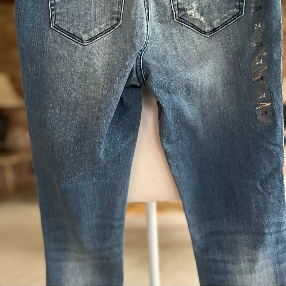 NEW Pacsun Power Stretch Allan Jeggings Blue High Rise Ankle Jeans 24 Casual - Image 10