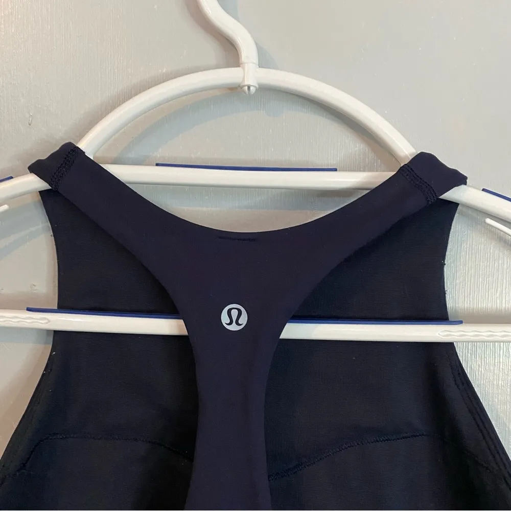 Lululemon Navy Blue Racerback Yoga Active Wear Top Size 8 Medium - Image 6