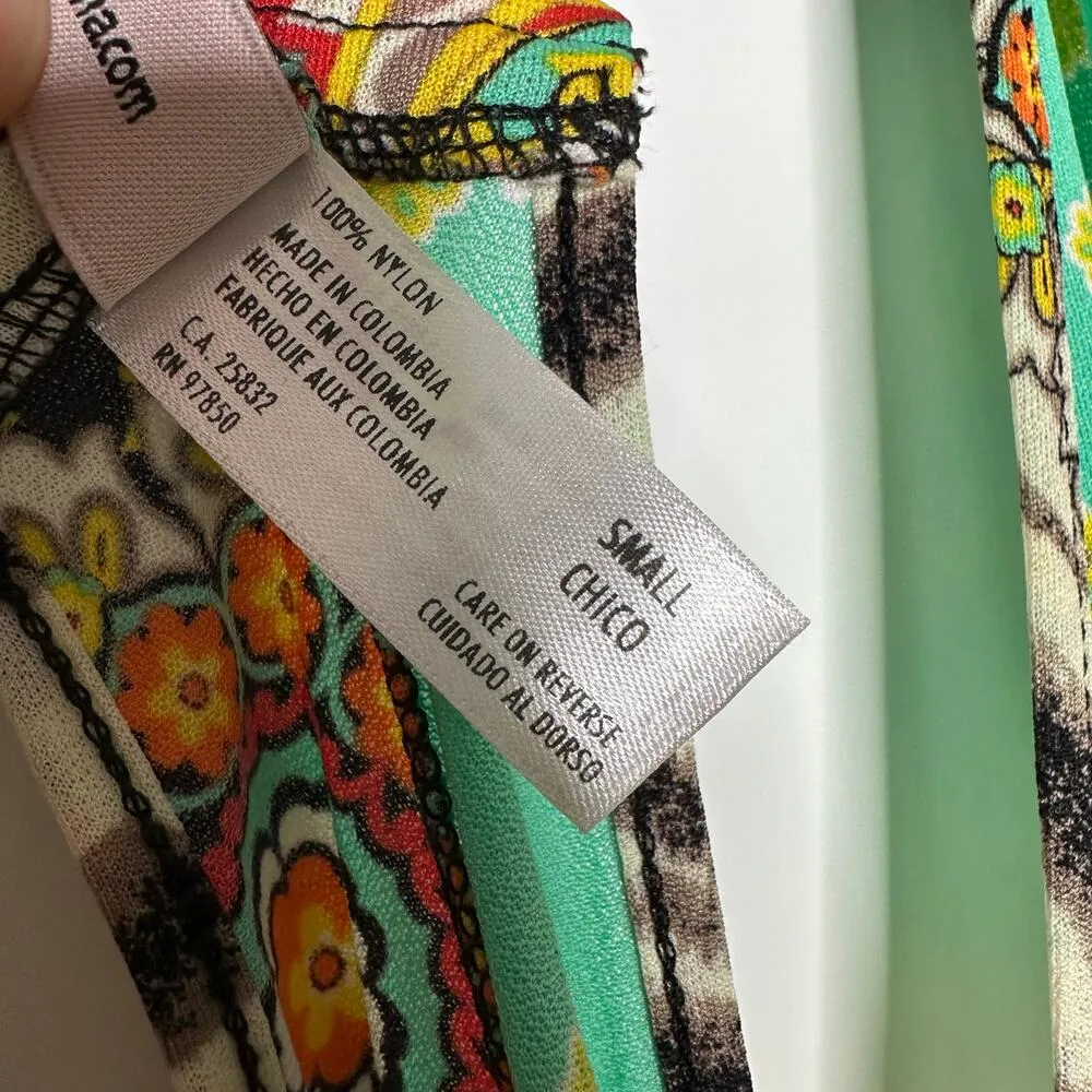 Luli Fama  Print Coverup Romper Women's Size Small - Image 3