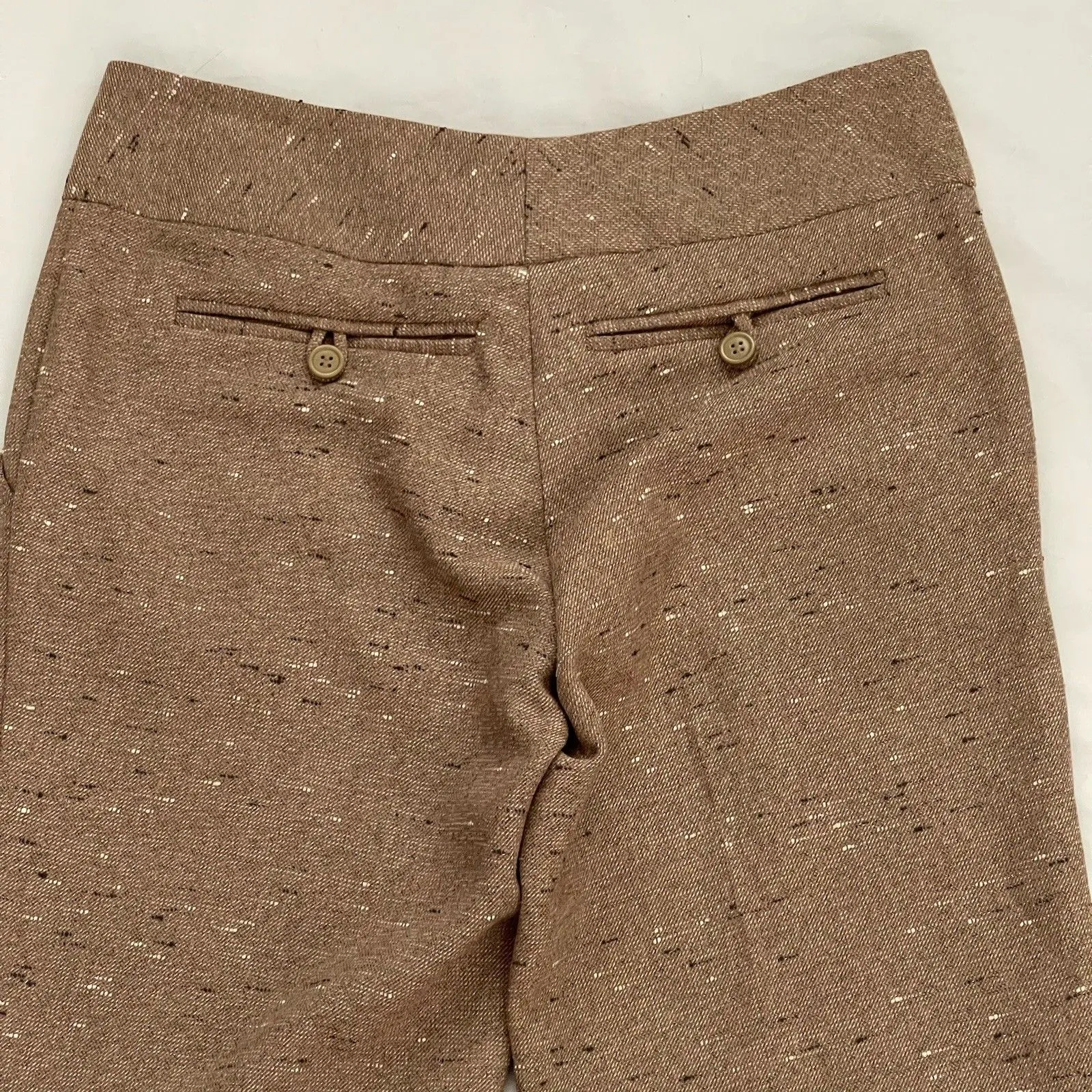 Stoosh Womans Speckled Pants Sz S-M Brown Fall Autumn Trousers Office Work Y2K - Image 5