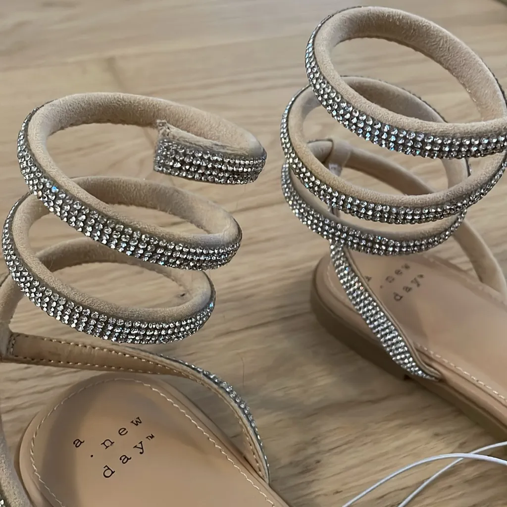 A new day silver Althea ankle wrap embellished sandals - Image 5