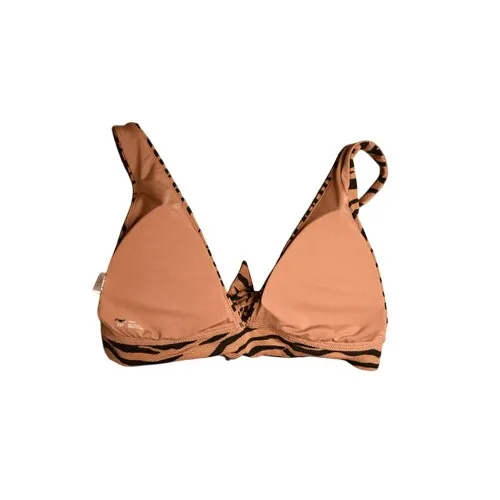 Aerie Zebra Tan Removable Pad‎ Tie Back Bikini Swimwear Top SMALL Beach Vacation - Image 6