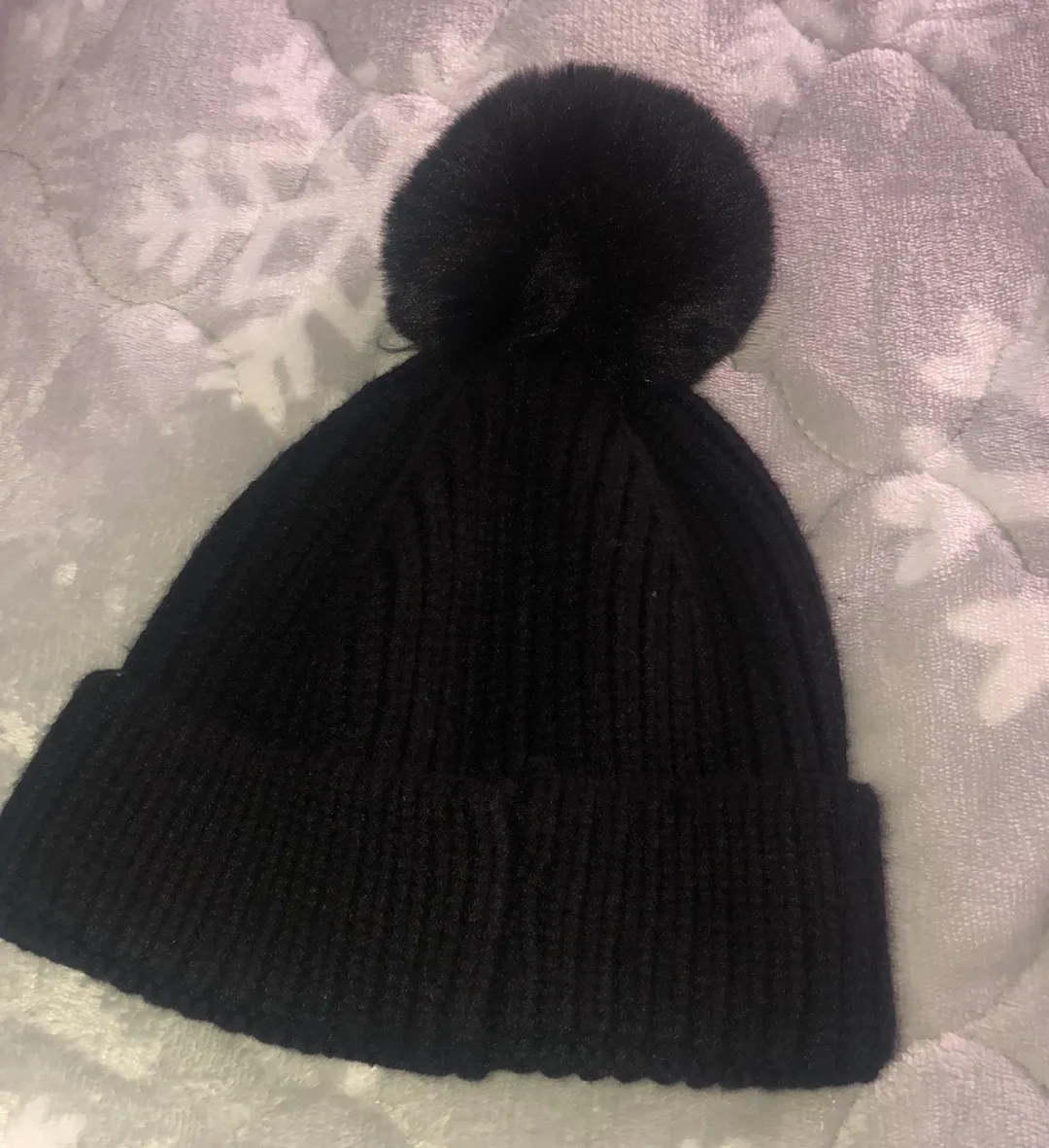 Pom Pom Beanie winter hat black - Image 10