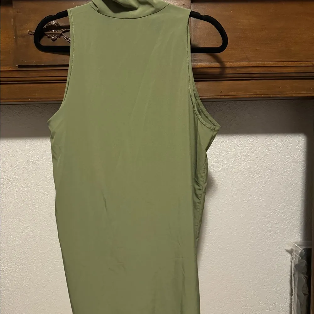 The North Face Green Sheath Midi Dress Cowl Neck Sleeveless - Image 2