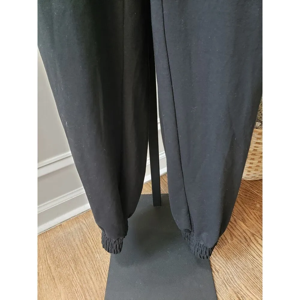 Capsulle Jumpsuit Womens Medium Black Solid Long Sleeve Collared Allover Zip - Image 15